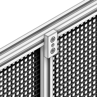 32-3060M10S-3 MODULAR SOLUTIONS FOOT & CASTER CONNECTING PLATE 30MM X 60MM, M10 HOLE, SOLID ALUMINUM W/HARDWARE